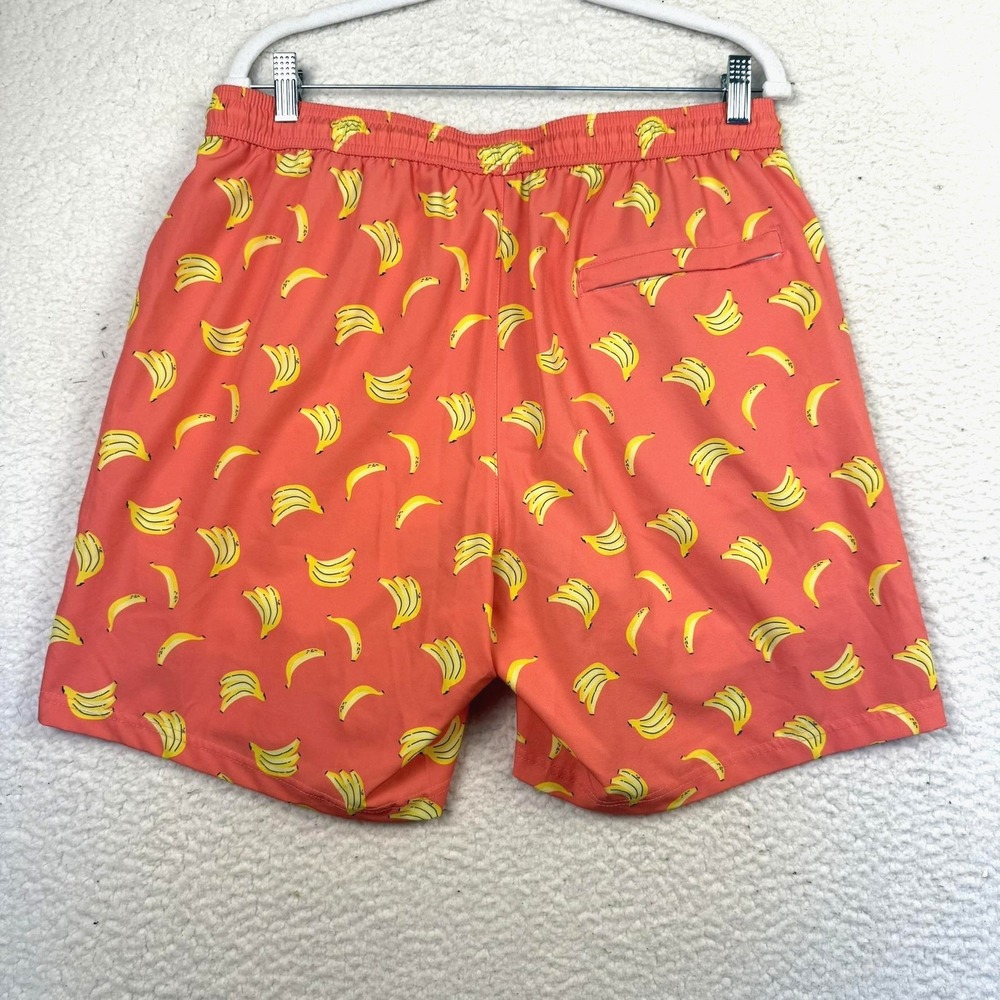 Maamgic Swim Trunks Mens XL Orange Banana Print Quick Dry Mesh Lined Shorts - Picture 2 of 9